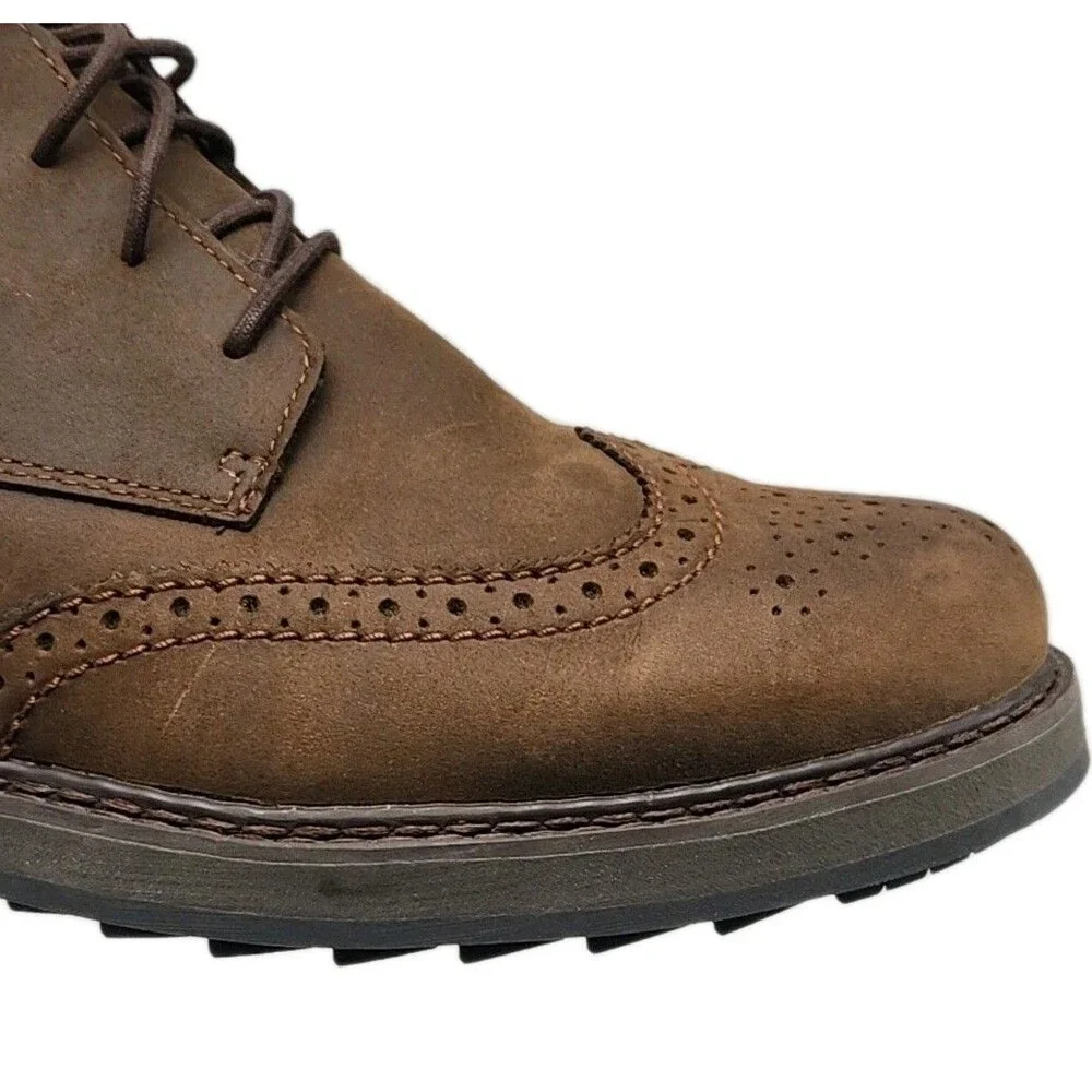 Timberland Boots Ankle Squall Canyon Wing Tip Chukka Men Sz 10 Brown Waterproof